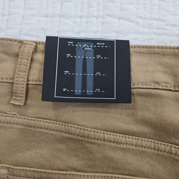 Vintage Genes Black Jeans Men's 32W 30L Brown French Terry Denim Stretch NWT - Picture 12 of 16
